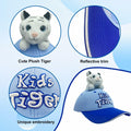 GADMEXILY Kids Boys Adjustable Cotton Baseball Cap Plush Tiger Hat Blue by Deal US