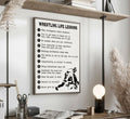HSHFKLH Inspirational Wrestling Life Lessons Canvas Wall Art Motivational Poster by Deal US