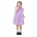 QB Baby Girl Dress Vintage Lace Collar Tulle Skirt Purple Butterfly 12M by Deal US