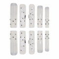 Gifiky Long Square Press-On Nails 24Pcs Gray Glitter Marble Fake Nails Women by Deal US