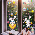 AOWDIAO Easter Window Clings 12 Sheets 366 Pcs Reusable 12x9 Inch Colorful by Deal US