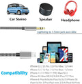 esbeecables Apple iPhone Lightning to 3.5mm Aux Cable Silver 3.3ft by Deal US