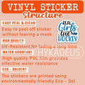 HYKADEUS Real Girls Love Hockey Sticker Decals Waterproof Vinyl 3x2.8 3Pcs by Deal US