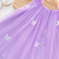 QB Baby Girl Dress Vintage Lace Collar Tulle Skirt Purple Butterfly 12M by Deal US