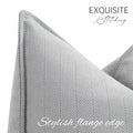 ZWJD Chenille Light Gray Pillow Covers 22x22 Set of 2 Soft Decorative by Deal US