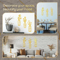 MorningRo 3 Pieces Metal Flowers Wall Decor Vase Rustic Farmhouse Gold by Deal US