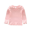 HDLEXD Baby Girls Long Sleeve Doll Collar T-Shirt Pink Size 5T by Deal US