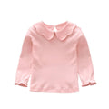 HDLEXD Baby Girls Long Sleeve Doll Collar T-Shirt Pink Size 5T by Deal US