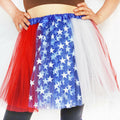 SUFEINI Women's Plus Size Usa Star Tutu Skirt Dance Ballet Halloween Size Plus by Deal US