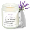 Conelist Nurse Graduation Scented Soy Candle Lavender 7oz Medical Theme by Deal US