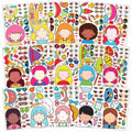 BOGIKI Make a Face Stickers 15 Sheets Waterproof Girl Halloween Party Favors by Deal US