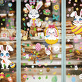 AOWDIAO Easter Window Clings 12 Sheets 366 Pcs Reusable 12x9 Inch Colorful by Deal US