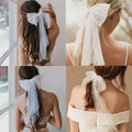 AKOAK White Bow Pearl Hairpin Wedding Tiara Hair Ornament 1 Pack by Deal US