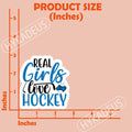 HYKADEUS Real Girls Love Hockey Sticker Decals Waterproof Vinyl 3x2.8 3Pcs by Deal US
