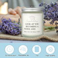 Conelist Nurse Graduation Scented Soy Candle Lavender 7oz Medical Theme by Deal US