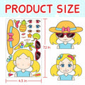 BOGIKI Make a Face Stickers 15 Sheets Waterproof Girl Halloween Party Favors by Deal US