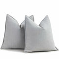 ZWJD Chenille Light Gray Pillow Covers 22x22 Set of 2 Soft Decorative by Deal US
