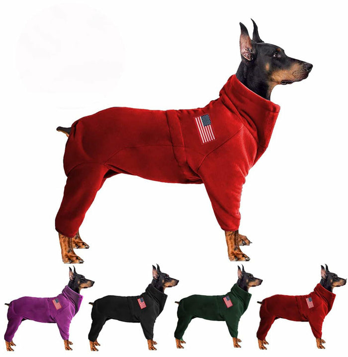 kims cosiart Polar Fleece Dog Jacket Windproof Warm Padded Coat Red Size S by Deal US