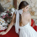 AKOAK White Bow Pearl Hairpin Wedding Tiara Hair Ornament 1 Pack by Deal US