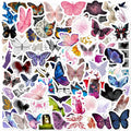 Sunvalley Butterfly Stickers 100 PCS Assorted Vinyl Waterproof Cute Aesthetic by Deal US
