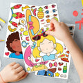 BOGIKI Make a Face Stickers 15 Sheets Waterproof Girl Halloween Party Favors by Deal US