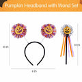 IKOLA Halloween Pumpkin Headband with Wand Set Orange & Purple 1 Count by Deal US