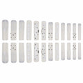 Gifiky Long Square Press-On Nails 24Pcs Gray Glitter Marble Fake Nails Women by Deal US