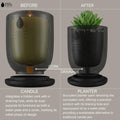 Matani Concrete Cement Candle Planter Aromatherapy Soy Black Sandalwood 3.1x4in by Deal US