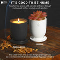 Matani Concrete Cement Candle Planter Aromatherapy Soy Black Sandalwood 3.1x4in by Deal US