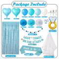 Nyvrexo Last Toast on The Coast Bachelorette Decorations Blue White Paper by Deal US