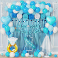 Nyvrexo Last Toast on The Coast Bachelorette Decorations Blue White Paper by Deal US