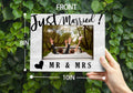 XDFVL Just Married Wedding Photo Frame Black 8x10 Horizontal by Deal US