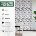 VallisCo 3D Faux Brick Wall Panel 12x12 Black White Marble 10 Pcs PVC by Deal US