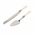 CATHYLIN Wedding Cake Knife & Server Set, Italian Style, 2 pcs, Yellow by Deal US