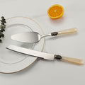 CATHYLIN Wedding Cake Knife & Server Set, Italian Style, 2 pcs, Yellow by Deal US
