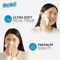 Amazon Presto! Ultra-Soft 3-Ply Facial Tissues 264 Count White 4 Packs by Deal US