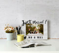 XDFVL Just Married Wedding Photo Frame Black 8x10 Horizontal by Deal US