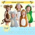 UQJE Baby Toddler Lion Costume Plush Furry Halloween Brown Size 3'-3'4" by Deal US