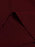 TuoGo Women's Elastic Waist A-Line Midi Skirt Wine Red Size S by Deal US