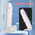 WARKLMA Realistic Silicone Dildo Flesh Color Soft G-Spot Suction Cup M 6.7in by Deal US