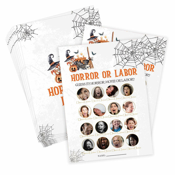 Tuyashua Halloween Horror Labor Game Baby Shower 30 Cards Multicolor WY03 by Deal US