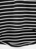 LilyCoco Women Long Sleeve Polo Striped Sweatshirt Black Size Small by Deal US