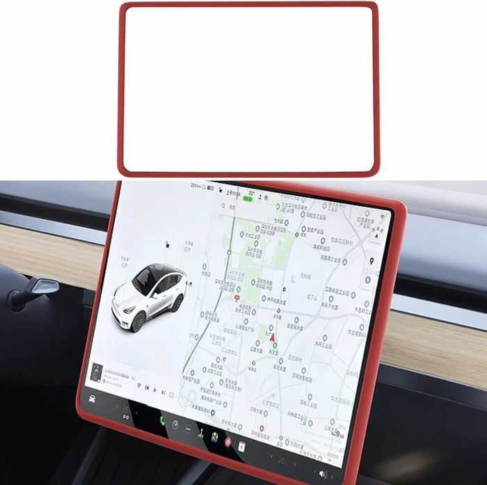 TSTESE Screen Edge Protector Trim Tesla Model 3 Highland Model Y 2020-2025 Red by Deal US