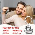 XgiftCreat Valentines Keychain Gifts for Wife - Drive Safe Wife I Love You, by Deal US