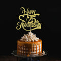 Yetxel Gold Glitter 25th Anniversary Cake Topper - 25th Wedding Anniversary by Deal US