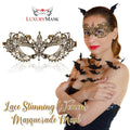 Gold Masquerade Mask For Women - Lace Masquerade Masks for Masquerade Party, by Deal US