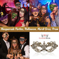 Gold Masquerade Mask For Women - Lace Masquerade Masks for Masquerade Party, by Deal US