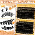Starryzoom Lash Clusters Kit 525Pcs D-Curl 10-18MM Natural Full Volume by Deal US