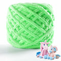 Chunky Chenille Yarn Light Green Soft Thick Crochet Knitting Yarn 74yd 3.5oz by Deal US