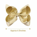 CÉLLOT 4.5" Shining Gold Hair Bows Alligator Clips 2 Pack by Deal US